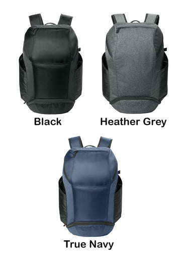 Personalized Sports Backpack, Ball Compartment, Embroidered Monogrammed Name, Side Pockets, College Student Gift, Sports Workout Backpack