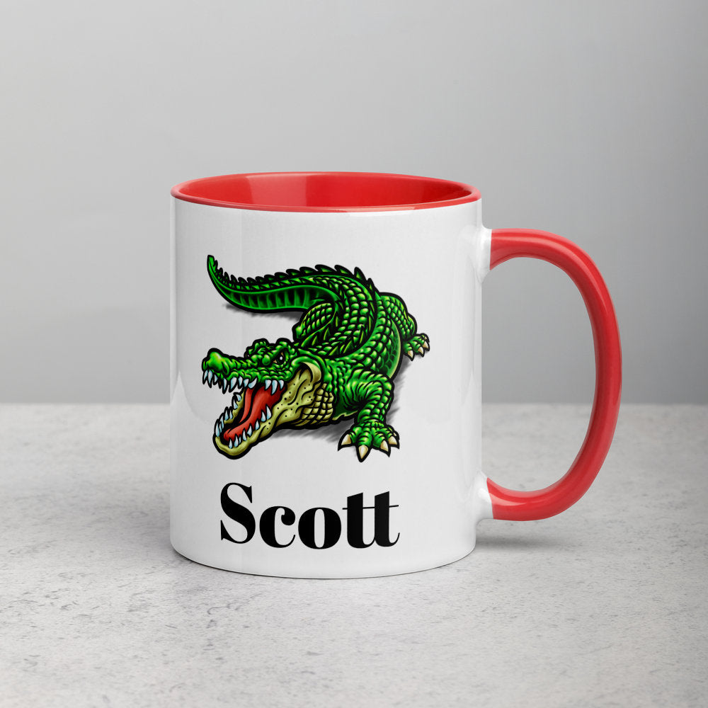 Custom Alligator Coffee Mug, Ceramic Cup, 11 Ounce Mug, Reptile Gift, Dad Gift