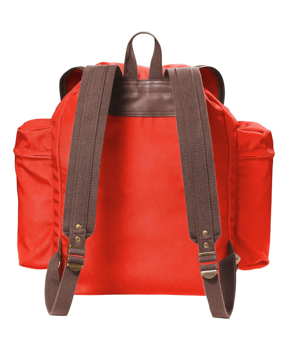 Personalized Retro Backpack, Rucksack Bottle Holder, Embroidered Monogrammed Custom Name, Leather Trim, Perfect College Gift, Student Gift