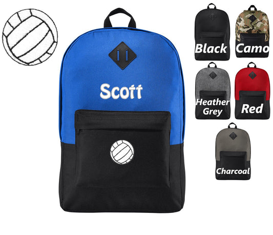 Personalized Kids Volleyball Backpack, Embroidered Monogrammed Custom Name, Kids School Gift, Kids Gift, Custom Backpack, Retro Backpack