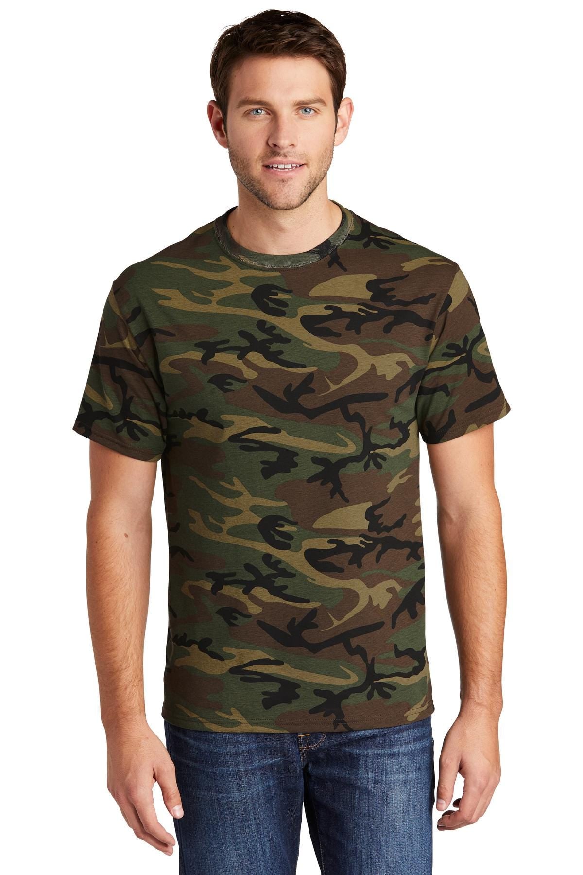 Mens Camo T Shirt, Camouflage Shirt with Name, Tactical Military T Shirt, Business Logo, Durable Custom Shirt, Dad Gift, Gift