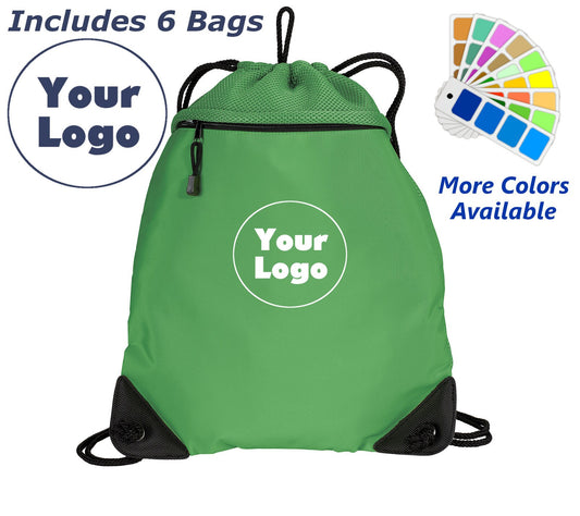 Cinch Pack Bag with Company Logo, Custom Backpack, Embroidered Monogrammed, Marketing Bag, Advertising Bag, Tradeshow Bag, Bulk
