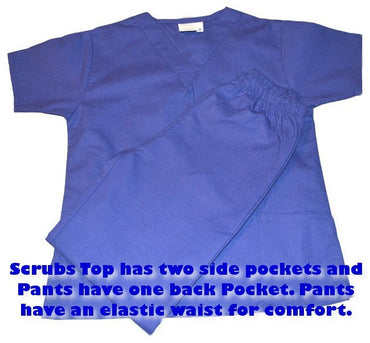 Royal Blue Kids Scrubs for little Doctors and Nurses, Halloween Doctor Costume, Veterinarian, Scientist, Dentist, Personalized Monogram