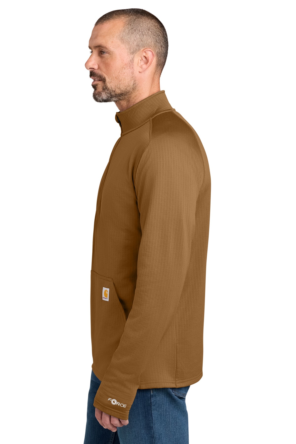 Personalized Carhartt Force® 1/2-Zip Grid Fleece Pullover Sweatshirt CECT107814