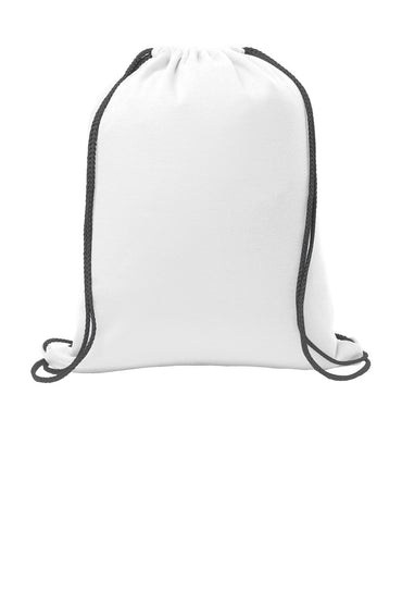 Personalized White Cinch Pack, Fleece, Drawstring Gym School PE Pool Backpack, Embroidered Monogrammed Custom Name, School Gift