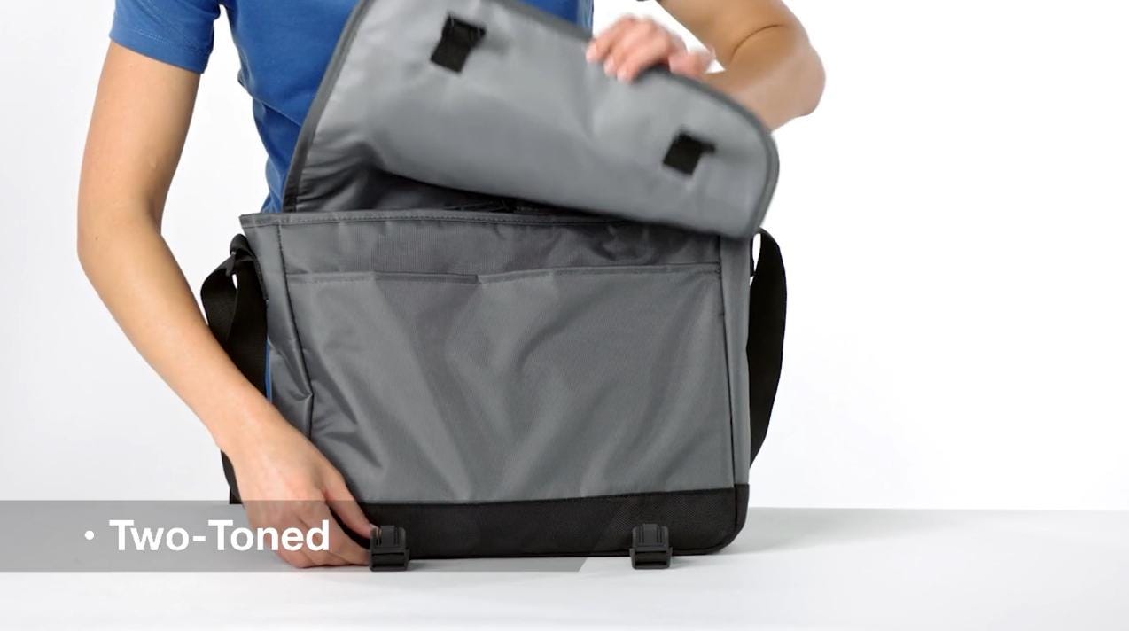 Personalized Briefcase Messenger Embroidered with Your Name, Perfect Student Mom Dad Gift, Durable Two Tone Padded Laptop Computer Bag