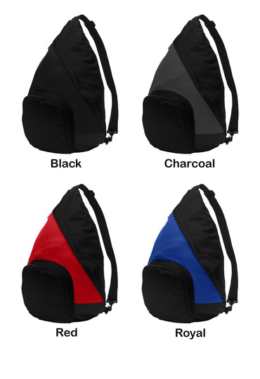 Personalized Crossbody Sling Pack, Embroidered Monogrammed Name, Side Bottle Pocket, College Gift, Student Gift, Custom Backpack