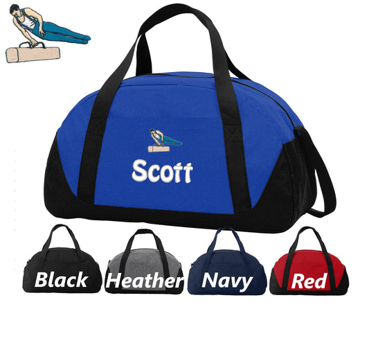 Personalized Kids Gymnastics Bag, Duffle Gym Bag, School PE Bag, Canvas, Embroidered Name, Sports Duffel, School Gift, Student Gift