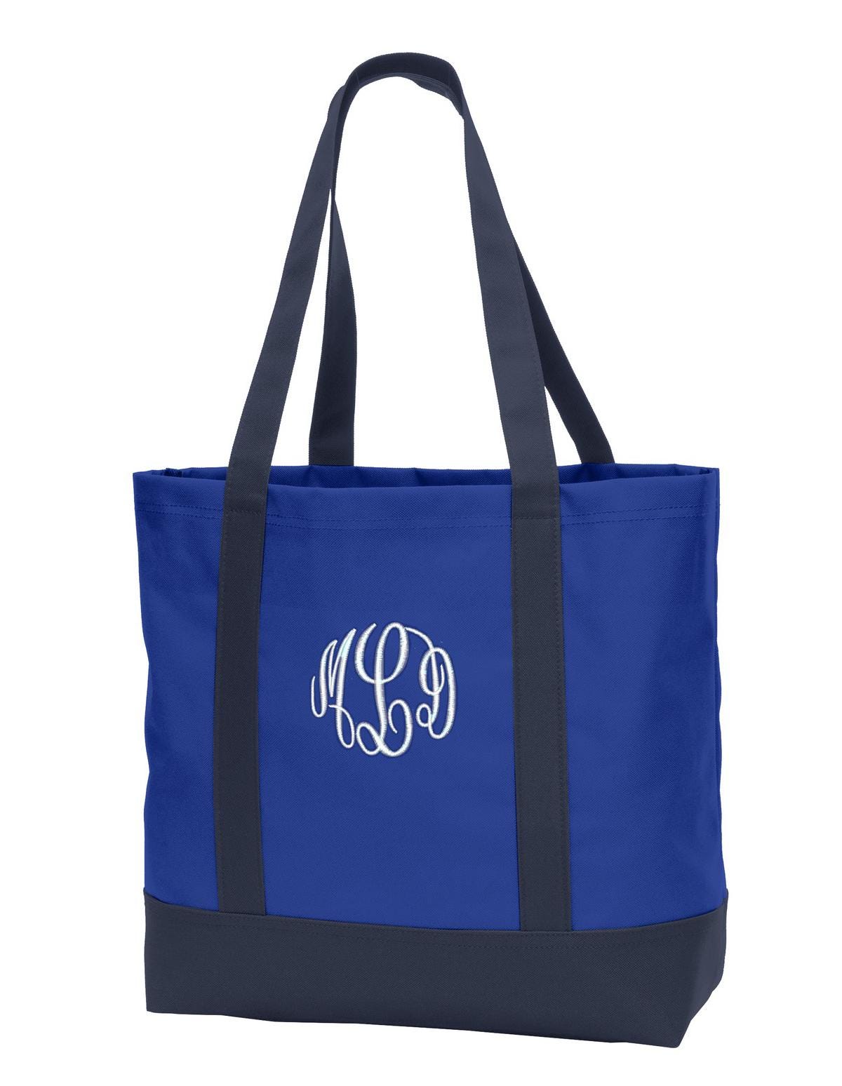 Monogrammed Tote Bag, Embroidered Tote for your Business School Organization or Church, Mom Gift, Teacher Gift, Carry Bag Initials