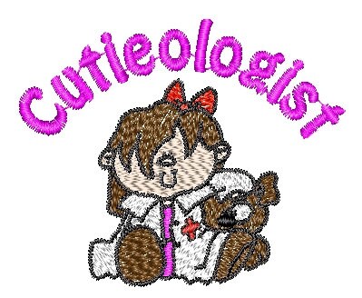 Kids Lab Coat with Cutieologist Embroidery Design