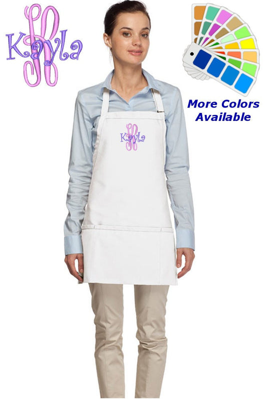 Personalized Apron Embroidered Dad Mom Gift