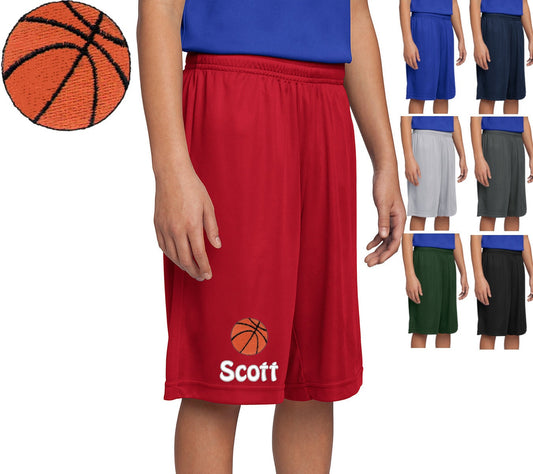 Personalized Kids Basketball Shorts, Embroidered Monogrammed Name, PE Shorts Uniform, School Shorts, Polyester, Custom Shorts, School Name