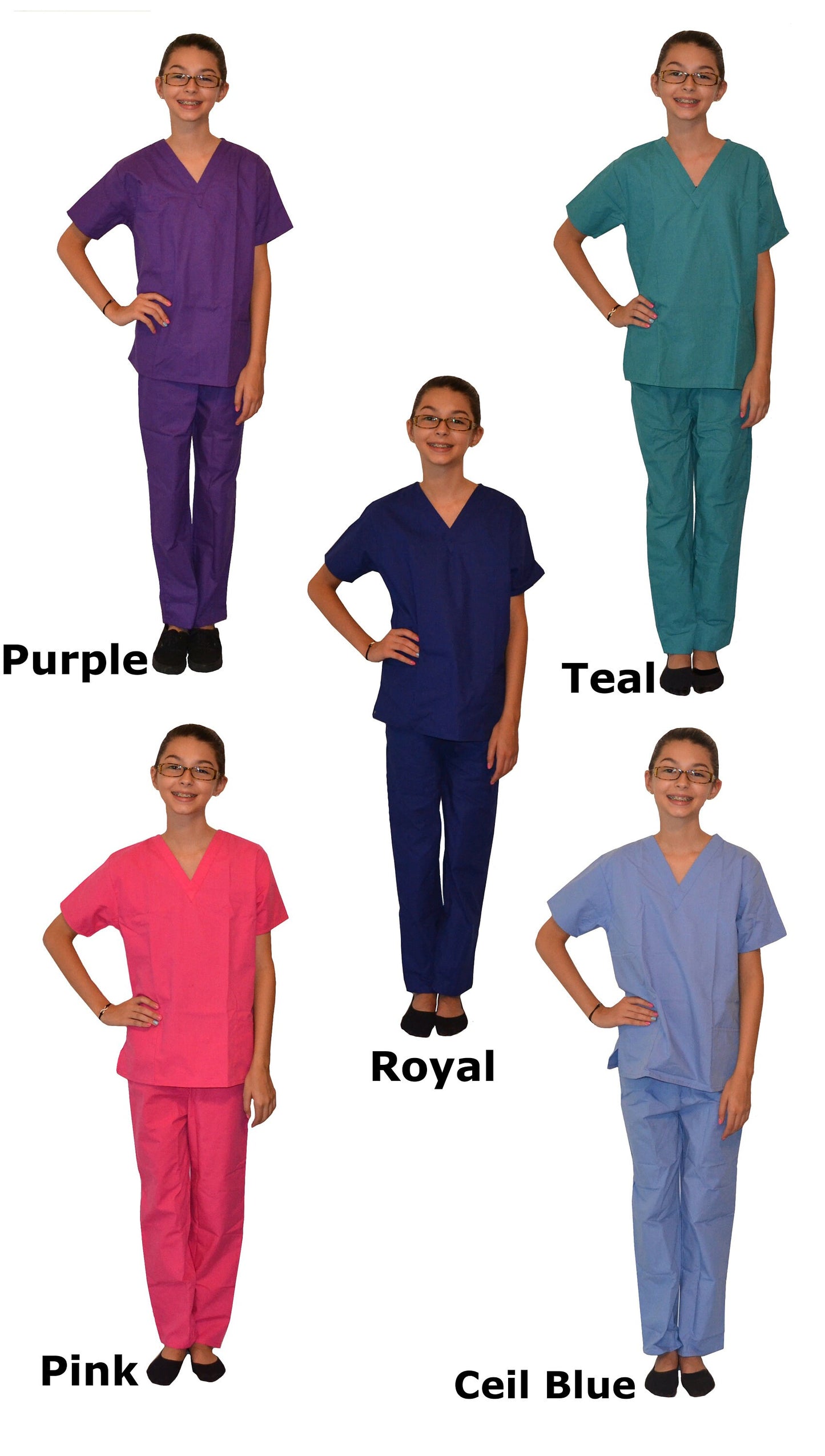 Embroidered Personalized Kids Scrubs with Unicorn Embroidery Design for little Doctors and Nurses