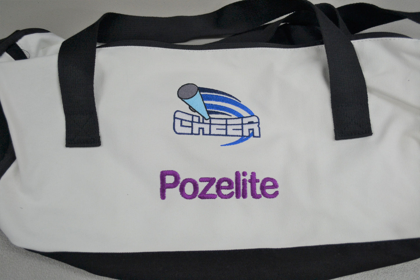 Personalized Cotton Cheerleader Duffel Bag, Beach Gym School PE Pool Duffle, Embroidered, Monogrammed Custom Name, Kids Gift, School Gift