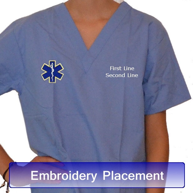 Embroidered Personalized Pink Kids Scrubs for little Doctors and Nurses