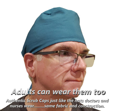 Pink Scrub Cap for Kids, Surgical Caps, Nurse Doctor Hat, Surgeon Cap, Solid Color, for little Doctors and Nurses