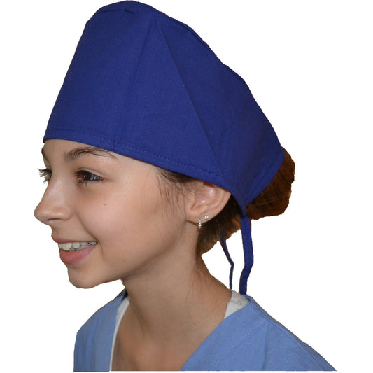 Royal Blue Scrub Cap for Kids, Surgical Caps, Nurse Doctor Hat, Surgeon Cap, Solid Color, Blue, for little Doctors and Nurses