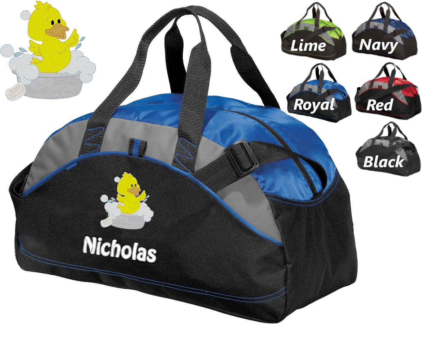 Personalized Diaper Bag for Dad, Athletic Diaper Bag, Embroidered Duck, Bag, Infant Bag, Monogrammed Name, Shower Gift