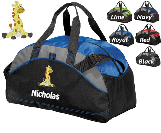 Personalized Diaper Bag for Dad, Athletic Diaper Bag, Embroidered Giraffe, Bag, Infant Bag, Monogrammed Name, Shower Gift