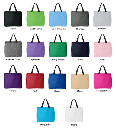 Personalized Tote Bag, Custom Tote Bag, Bridesmaid Gift, Bachelorette Party Gift, Teacher, Embroidered Name, Low Price Grocery