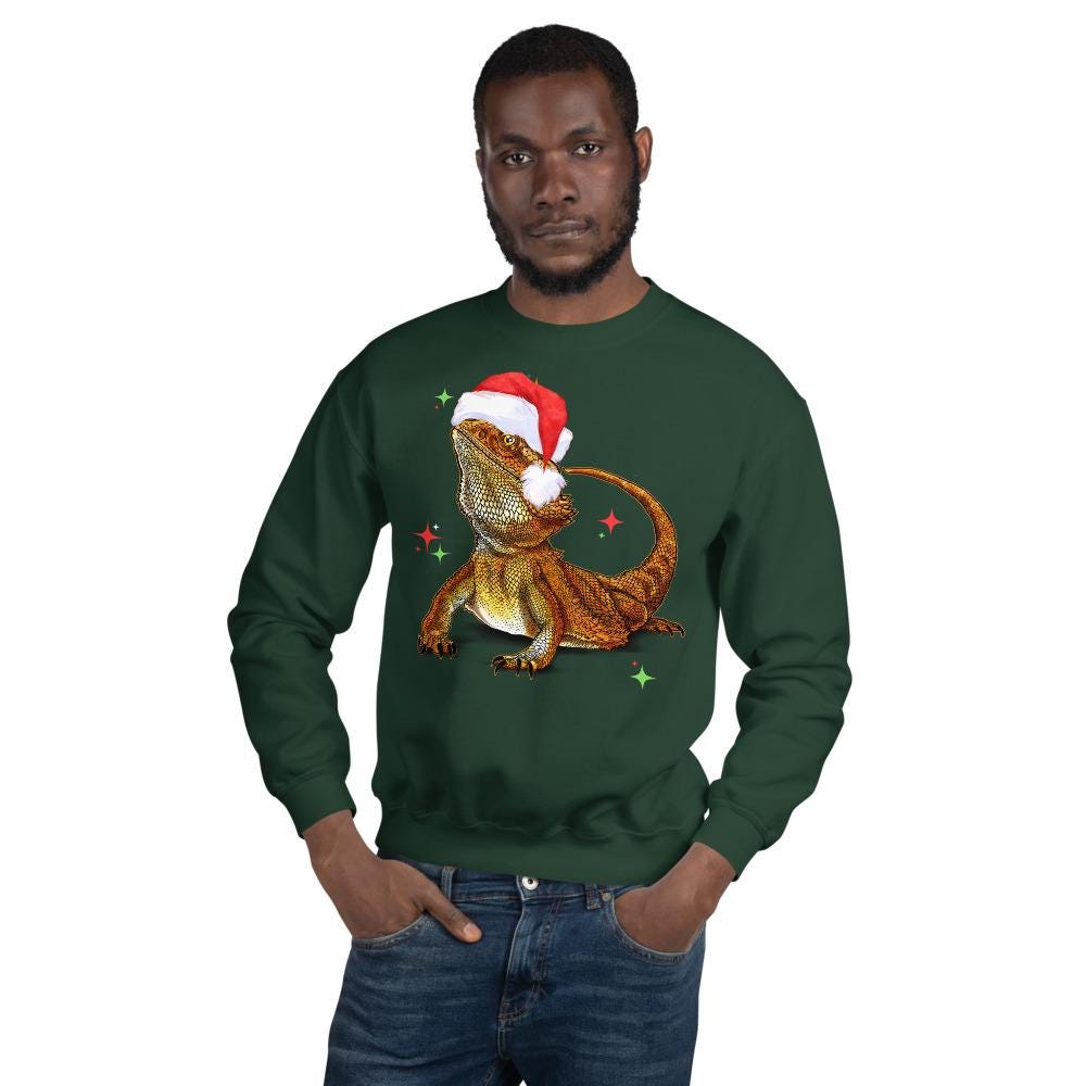 Bearded Dragon Christmas Sweatshirt, Dragon Mom Gift, Bearded Dragon Sweater, Reptile Mom Shirt, Bearded Dragon Gift, Beardie Shirt