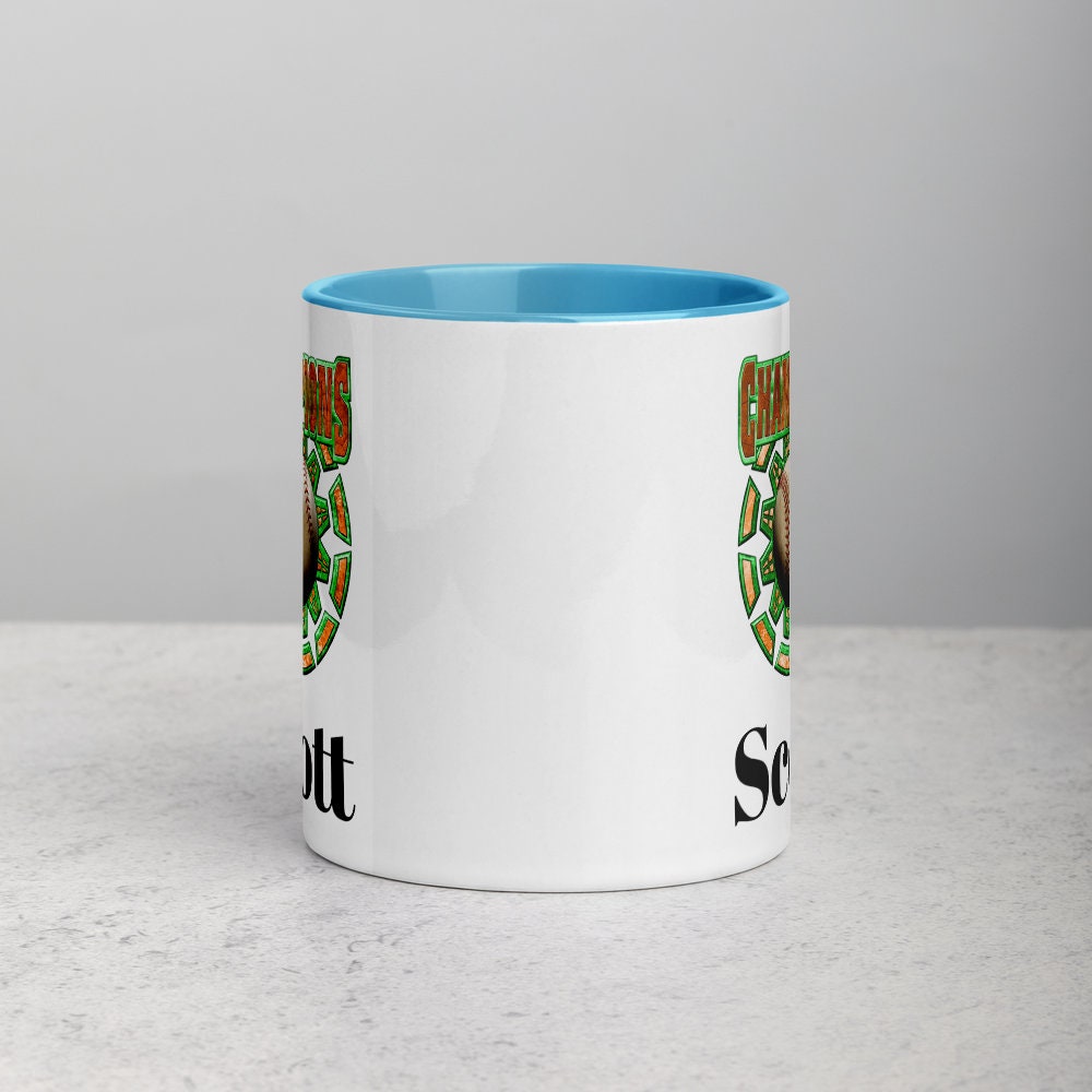 Custom Baseball Champions Coffee Mug, Custom Ceramic Cup, 11 Ounce Mug, Sports Team Gift, Coach Dad Gift