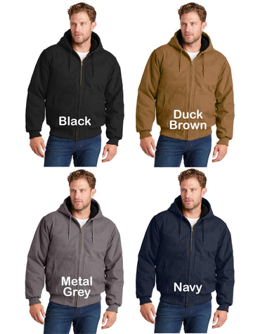 Personalized Insulated Hooded Work Jacket, Dad Jacket, Custom Work Jacket, Dad Gift, Zipper Hoodie Jacket