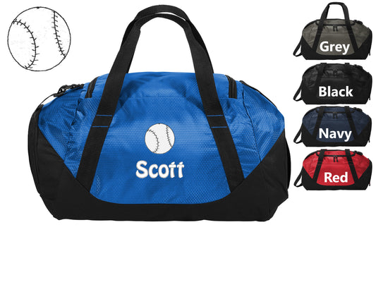 Personalized Sports Baseball Team Duffel Bag, Gym Bag, Weekend Bag, Groomsmen Gift, School PE, Husband Gift, Embroidered with Name