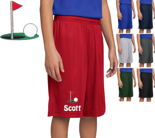 Personalized Kids Golf Shorts, Embroidered Monogrammed Name, PE Shorts Uniform, School Shorts, Polyester, Custom Shorts, School Name