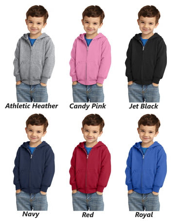 Personalized Toddler Hoodie, Sweatshirt with Hood, Toddler Jacket, Zipper Embroidered Monogrammed Name, Kindergarten Gift, Kids Gift