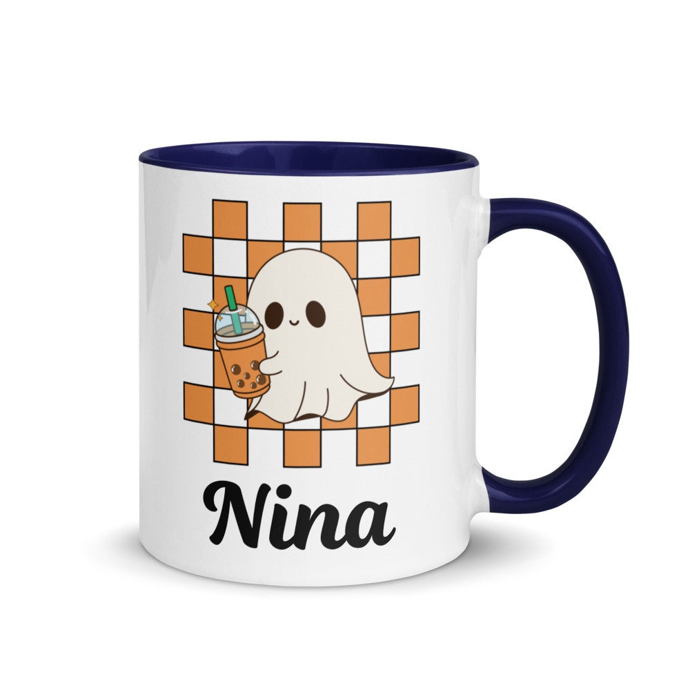 Ghost Halloween Coffee Mug, Custom Halloween Mug, Halloween Mug, Halloween Gift, Gift For Her, Monogrammed Halloween Cup, Ghost Cup