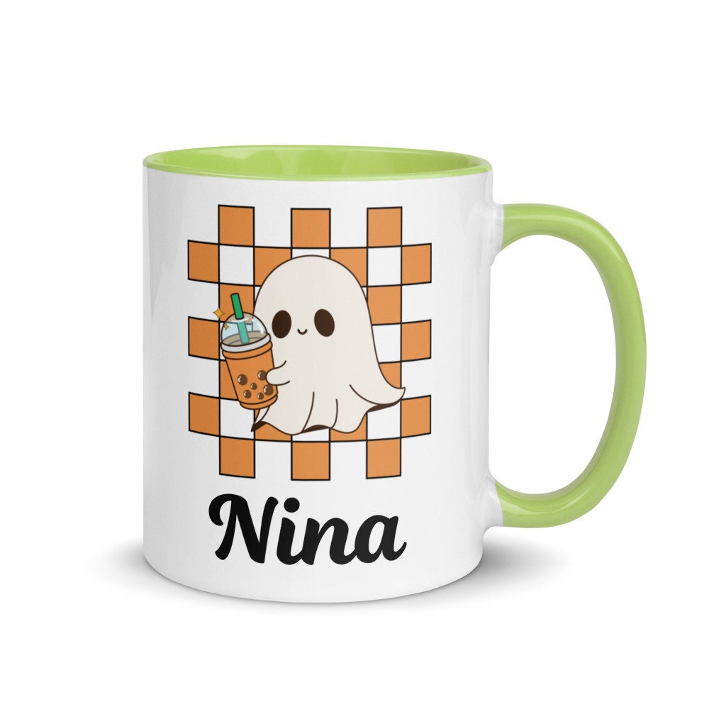 Ghost Halloween Coffee Mug, Custom Halloween Mug, Halloween Mug, Halloween Gift, Gift For Her, Monogrammed Halloween Cup, Ghost Cup
