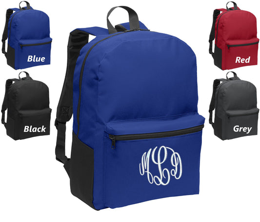 Monogrammed Kids Backpack Embroidered with Initials of Your Choice Perfect Kids School Gift