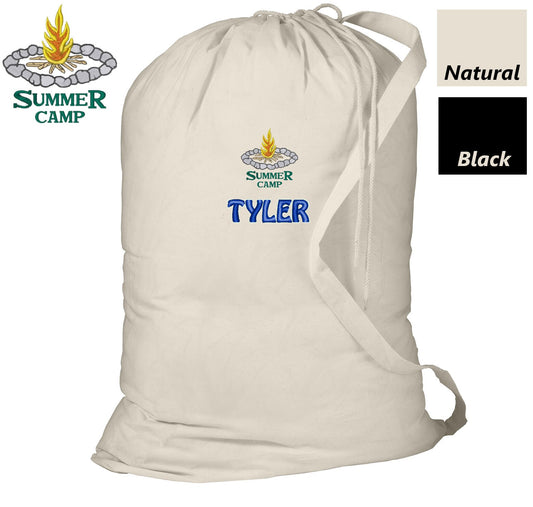 Personalized Summer Camp Laundry Bag, Summer Camp Bag, College Dorm Laundry Bag, School Laundry Bag, Embroidered Monogrammed with Name