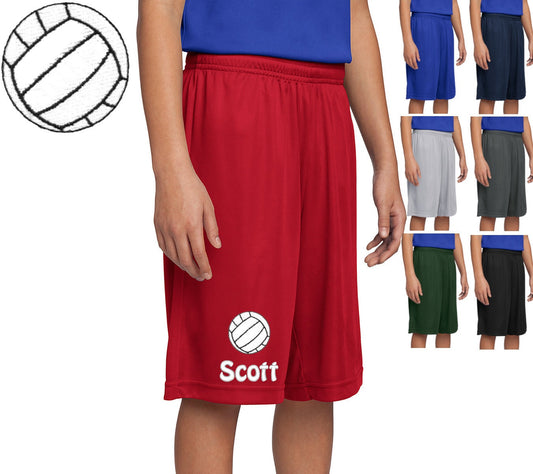 Personalized Kids Volleyball Shorts, Embroidered Monogrammed Name, PE Shorts Uniform, School Shorts, Polyester, Custom Shorts, School Name