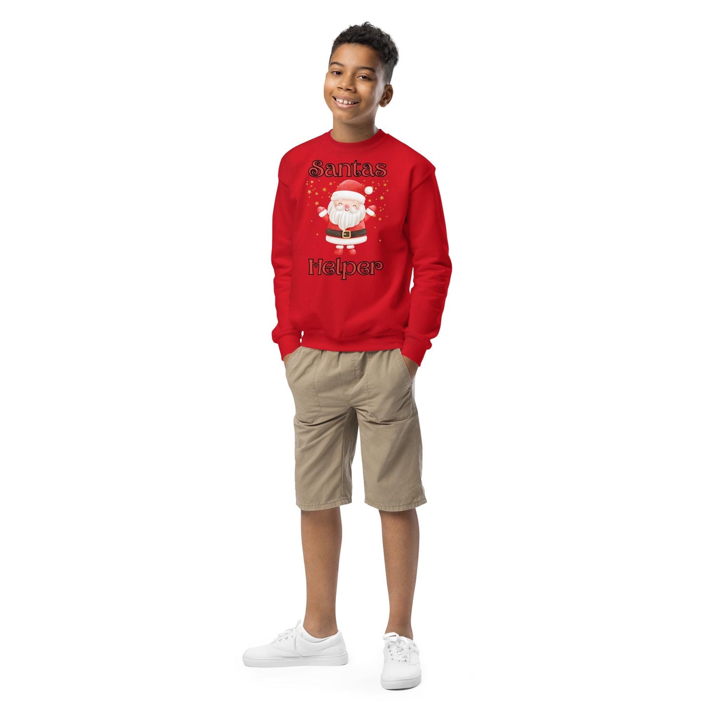 Kids Christmas Santas Helper Sweatshirt, Santa Xmas Sweater, Christmas Season Gifts, Christmas Gift, Xmas Sweatshirt, Christmas Kids Gift