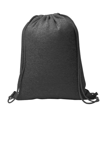 Personalized Dark Grey Cinch Pack, Fleece, Drawstring Gym School PE Backpack, Embroidered Monogrammed Custom Name, School Gift