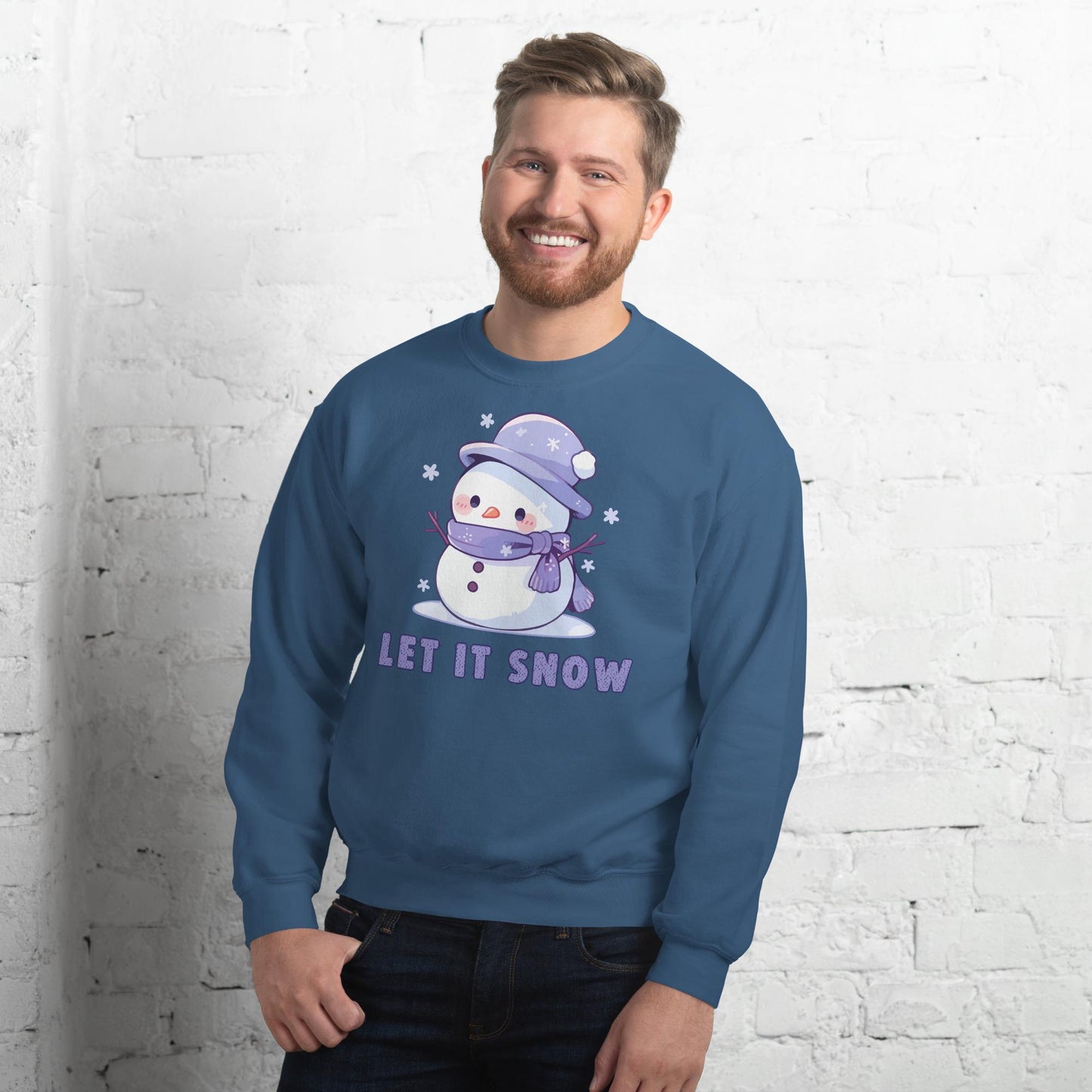 Christmas Snowman Sweatshirt, Let it Snow Xmas Sweater, Christmas Season Gifts, Christmas Gift, Xmas Sweatshirt, Christmas Mom Gift