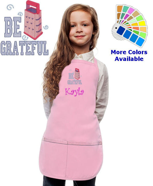 Personalized Kids Apron with Grater Embroidery Design, Kitchen Cook Gift, School Gift, Funny Gift, Monogrammed, Cooking Party