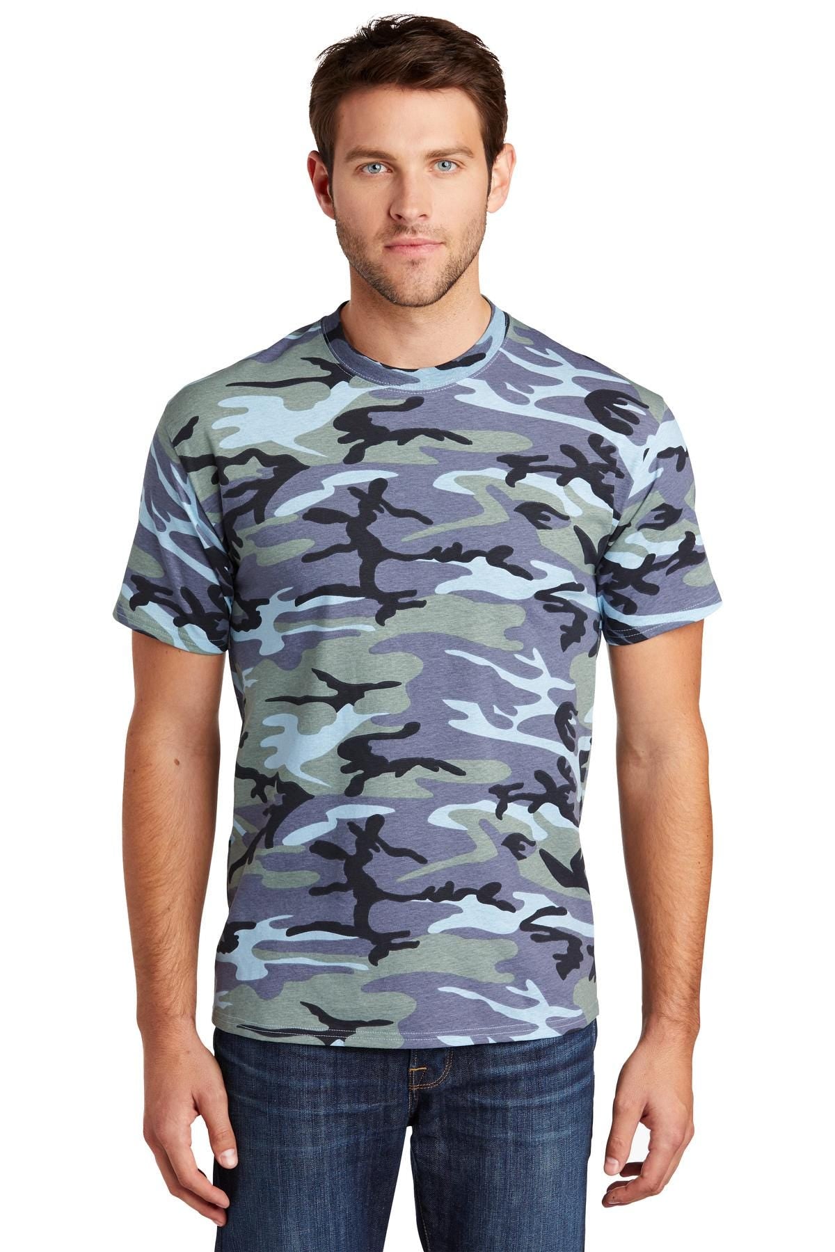 Mens Camo T Shirt, Camouflage Shirt with Name, Tactical Military T Shirt, Business Logo, Durable Custom Shirt, Dad Gift, Gift