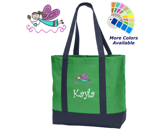 Personalized Tote Bag Embroidered Cooking Fairy, with Name of Your Choice Perfect Gift, Chef Cook Gift, Kitchen Gift