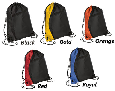 Personalized Cinch Pack, Lightweight School Backpack, Drawstring Gym PE Pool Backpack, Embroidered Monogrammed with Custom Name