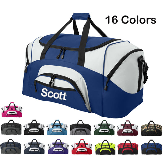 Personalized Large Duffel Bag, Duffle Gym Bag, School PE, Quality Bag, Workout, Sports, Athlete Gift, Embroidered with Name or Text