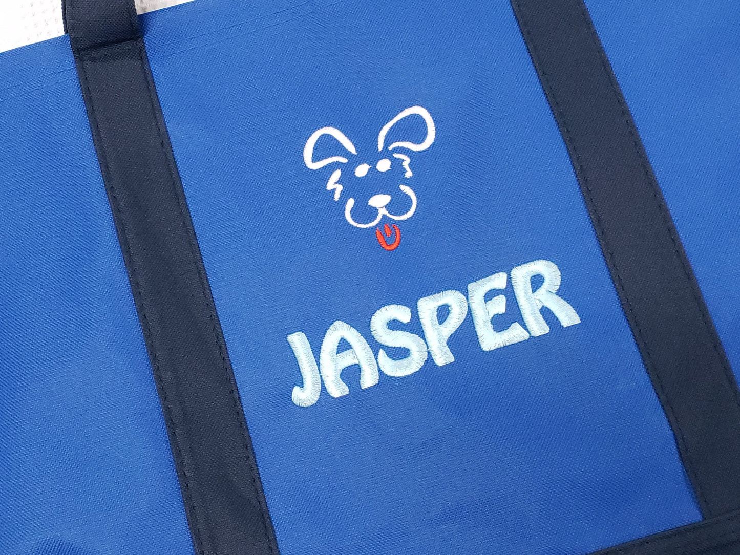 Personalized Dog Tote Bag, Embroidered Puppy Dog, Name of your Dog, Perfect Pet Birthday Gift, Pet Owner Groomer Trainer Gift