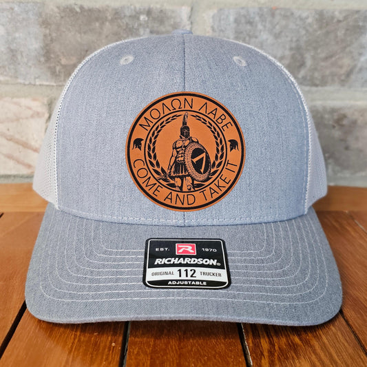 Come and Take It Leather Patch Trucker Hat, Richardson 112, Gun Rights, 2nd Amendment, Dad Gift, Husband Gift, Laser Engraved