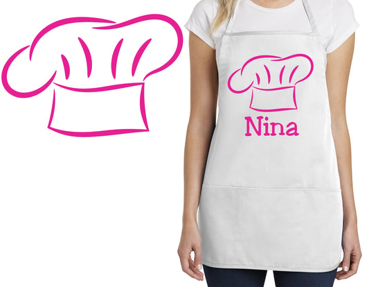 Personalized Kids Apron Chef Hat Design, Monogrammed Chef Gift, Chef Gift, Cooking Party, Art Party, School Aprons, Printed Apron