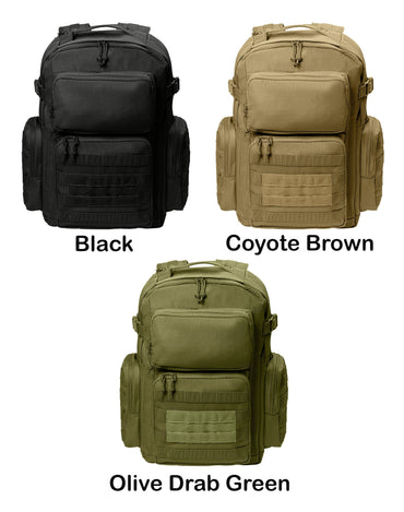 Personalized Tactical Backpack, Range Pack, Loop Panel for Badges Patches, Military, Hydration Port, Embroidered Custom Name