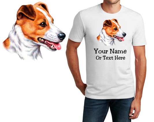 Personalized T-Shirt Jack Russell Dog Design, Sports Shirt, Printed Shirt, Custom Name, Dad Gift, Mom Gift, Unisex Womens Tee