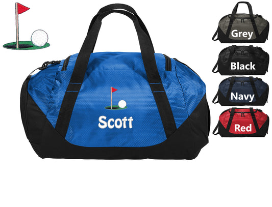 Personalized Sports Team Golf Duffel Bag, Gym Bag, Weekend Bag, Groomsmen Gift, School PE, Husband Gift, Embroidered with Name