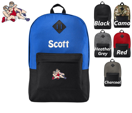 Personalized Kids Wrestling Backpack, Embroidered Monogrammed Custom Name, Kids School Gift, Kids Gift, Custom Backpack, Retro Backpack